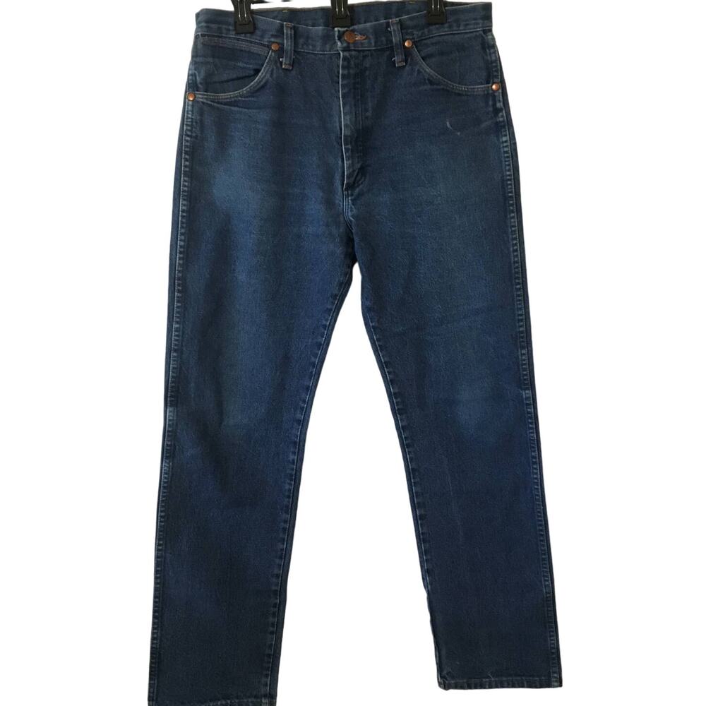 Wrangler 13MWZ Pro Rodeo Original Cowboy Cut Jeans Size 34X34 Torn Belt Loop